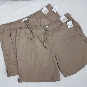 NEW BP Nordstrom Men's 2XL Set of 2 Shorts in Tan Beige Desert with Pockets $120